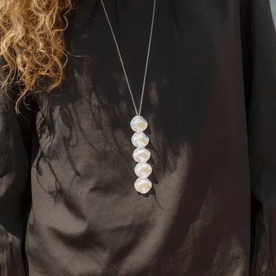 Olas Colgante 5 pezas cadena