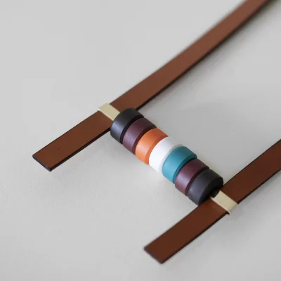 97° Colar Cerámica-Pel Multicolor 7