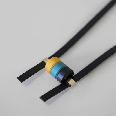 97° Colar Cerámica-Pel Negro 3